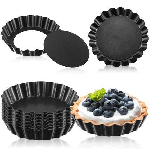 Tessco for you mini tart pans with removable bottom for easy release and cooling.