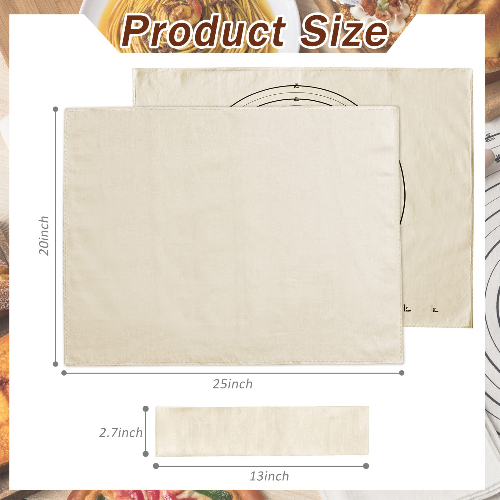 Tessco for you pastry cloth with measurement grid for precise sizing