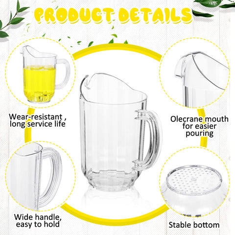 Tessco for you pitcher with easy-grip handle for comfortable pouring
