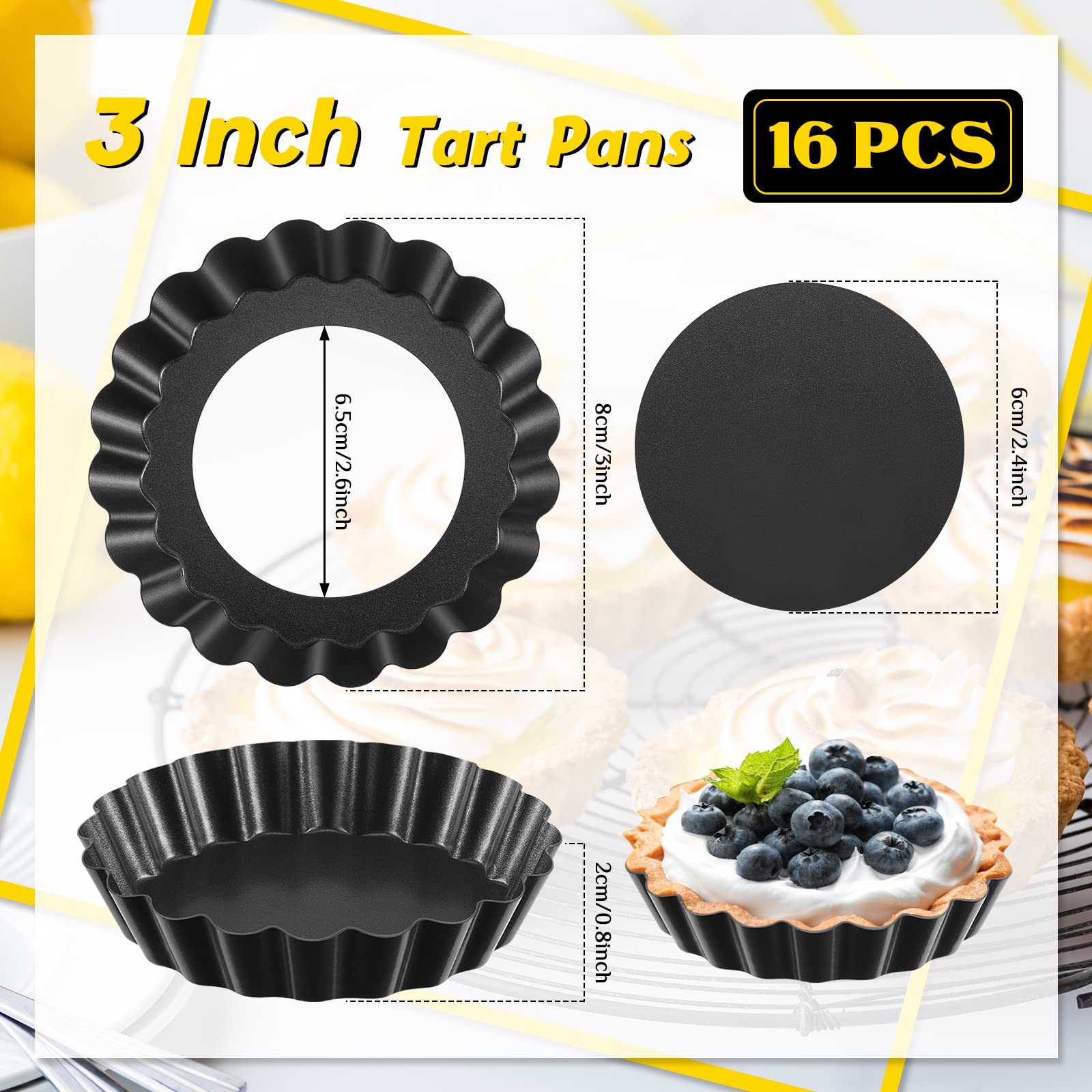 Tessco for you quiche pans with nonstick coating for smooth release.
