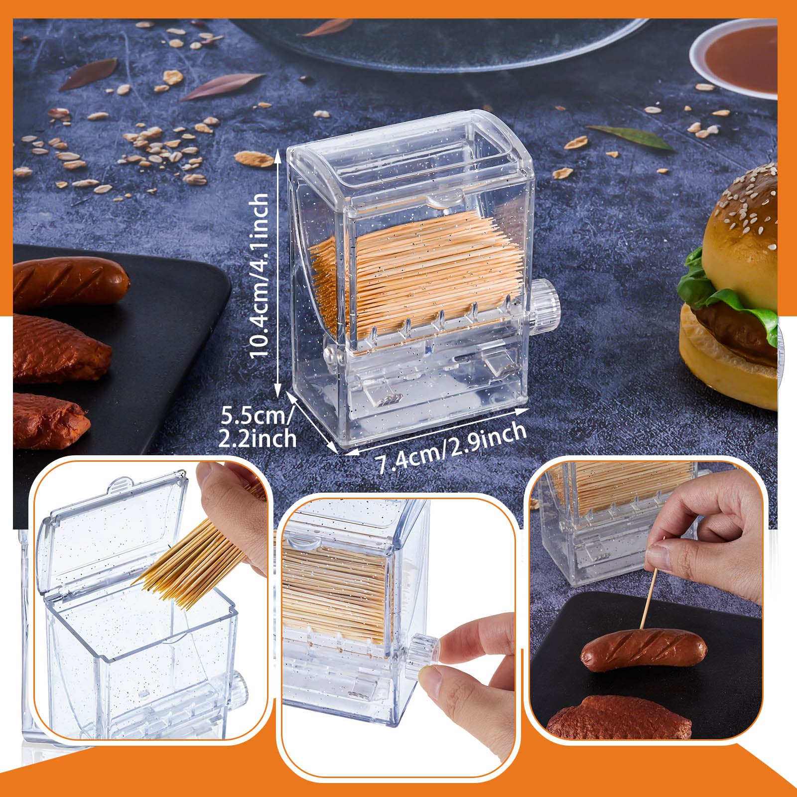 Tessco for you clear case shows remaining toothpicks at a glance, ideal for refills