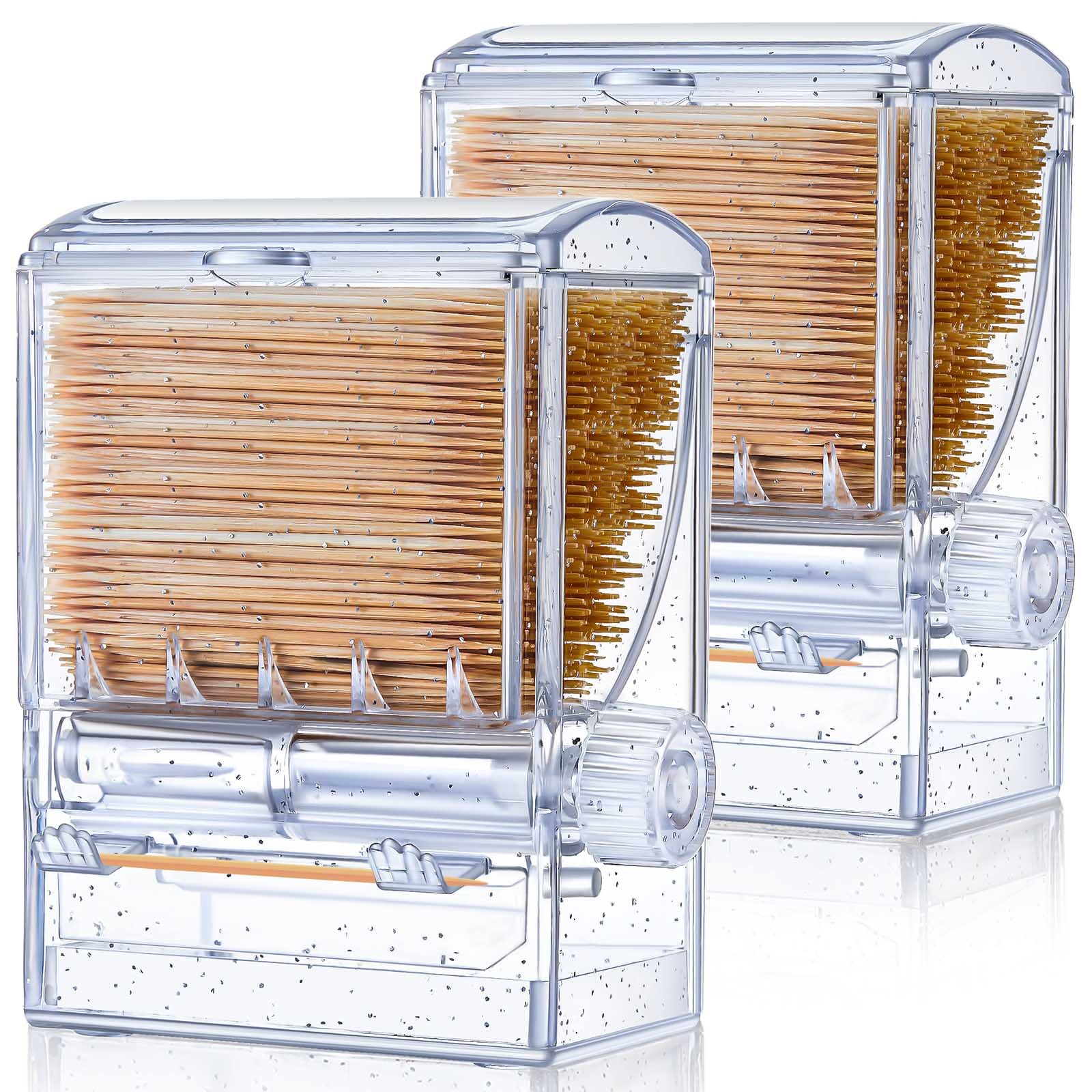Tessco for you toothpick dispenser with twist knob for sanitary single-pick dispensing