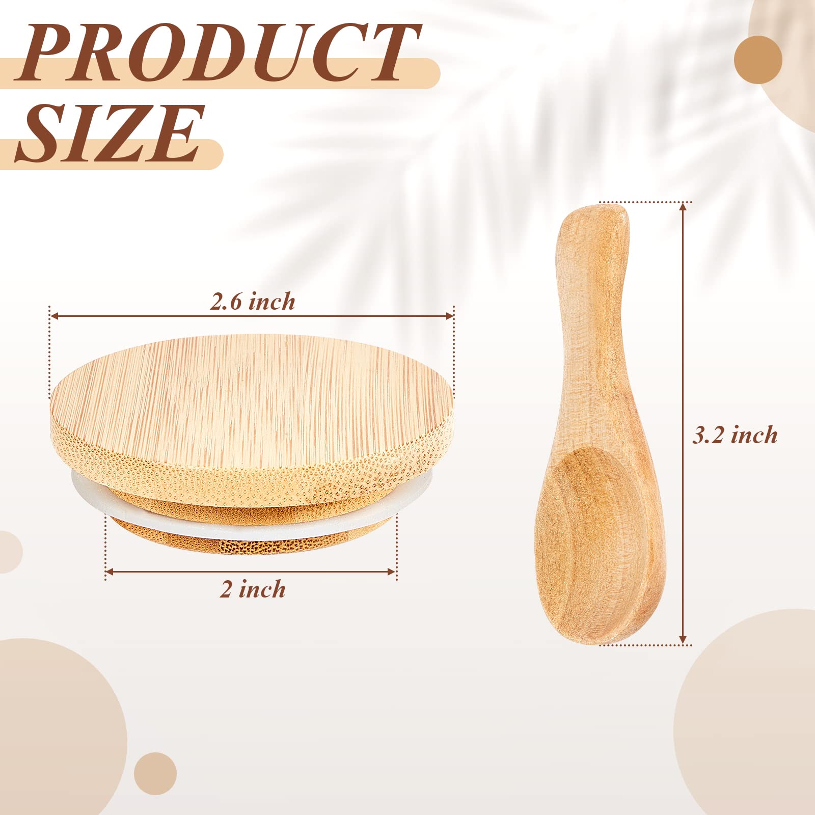 Tessco for you wooden spoons for jars, 10 pieces, easy scooping