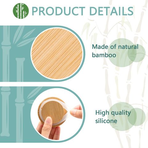 Tessco for you lid showing smooth bamboo texture for durable reuse