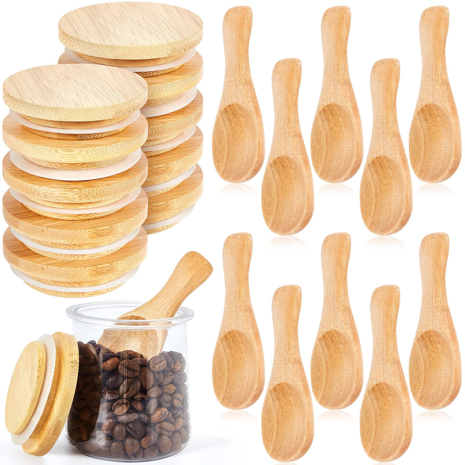 Tessco for you yogurt lids pack 10 bamboo lids for Oui jars, reusable