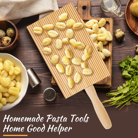 Tessco wood pasta tools set for gnocchi and tortellini