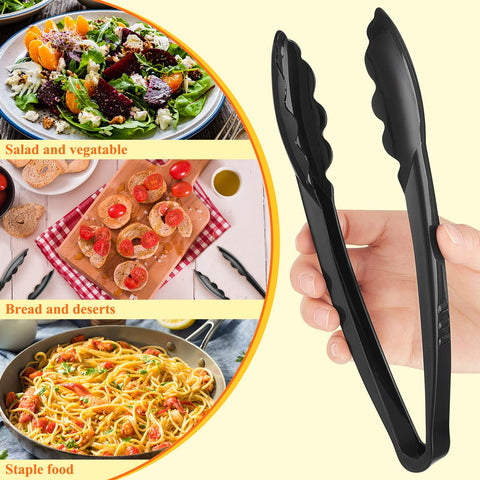 Tessco smooth-edge plastic serving tongs ensure safe handling and quick cleanup.