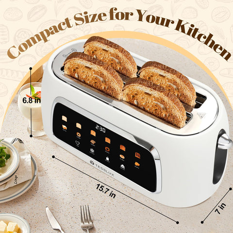 Tesslux toaster offers six browning levels for customizable toast results