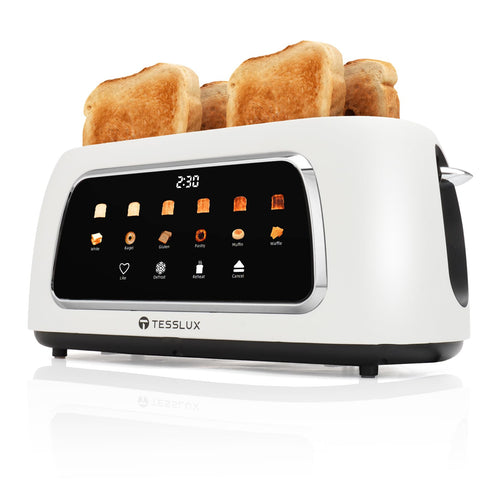 Tesslux toaster touchscreen display enables precise control for quick mornings