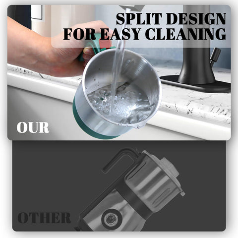 Tewpoy included filter and brush for quick cleanup after grinding.