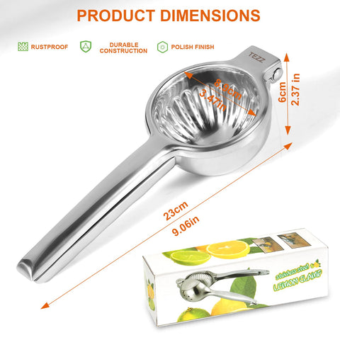 TEZZ large 3.47 inch bowl helps hold big lemons during juicing