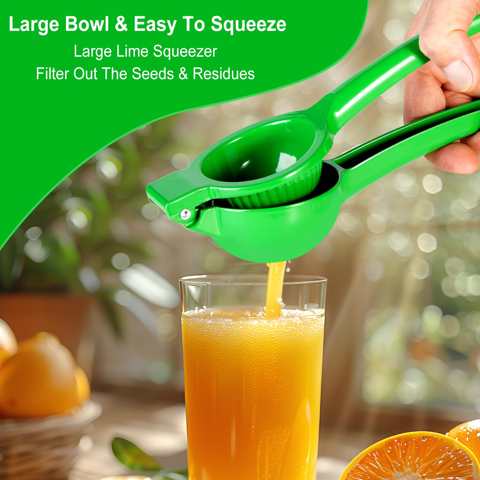 TEZZ metal citrus juicer bowl captures juice efficiently for lemons, limes, and oranges.