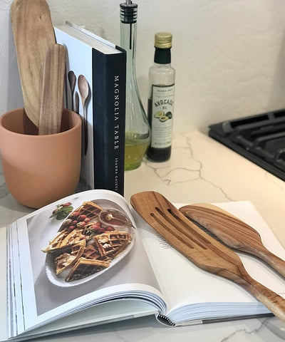 TEZZ spurtles are gentle on nonstick pans during cooking.
