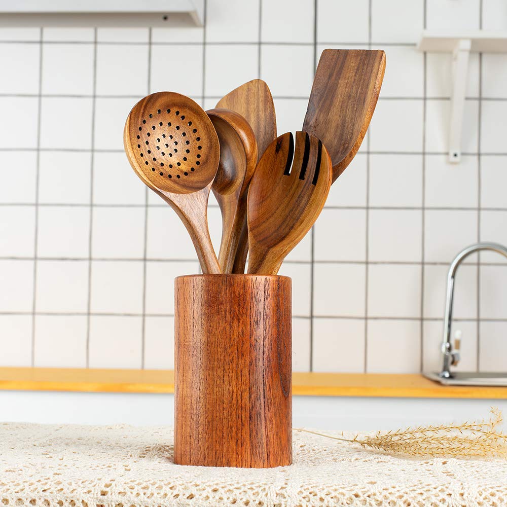 TEZZ wooden turner for flipping eggs without scratching.