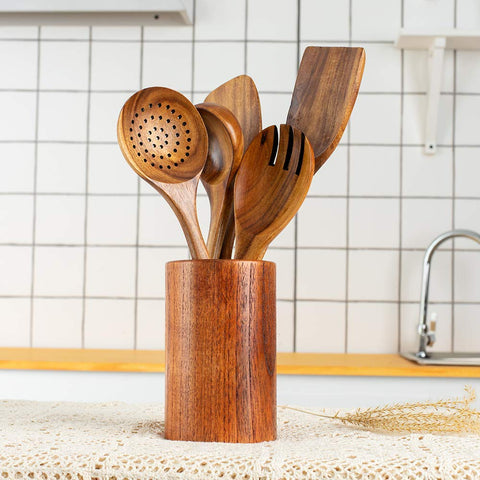 TEZZ wooden turner for flipping eggs without scratching.