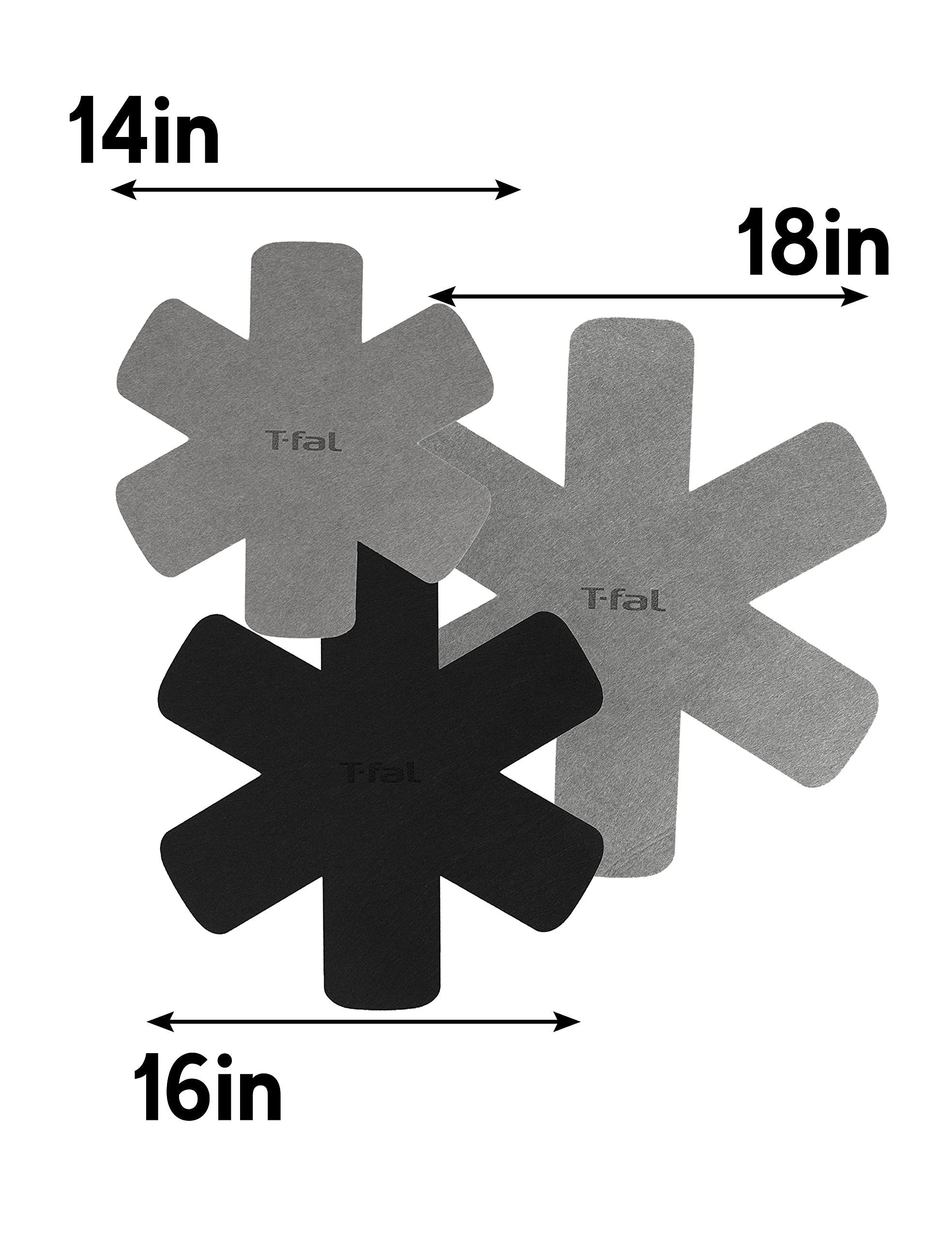 T-Fal premium protectors for 16-inch cookware cushion to prevent slipping when stacked