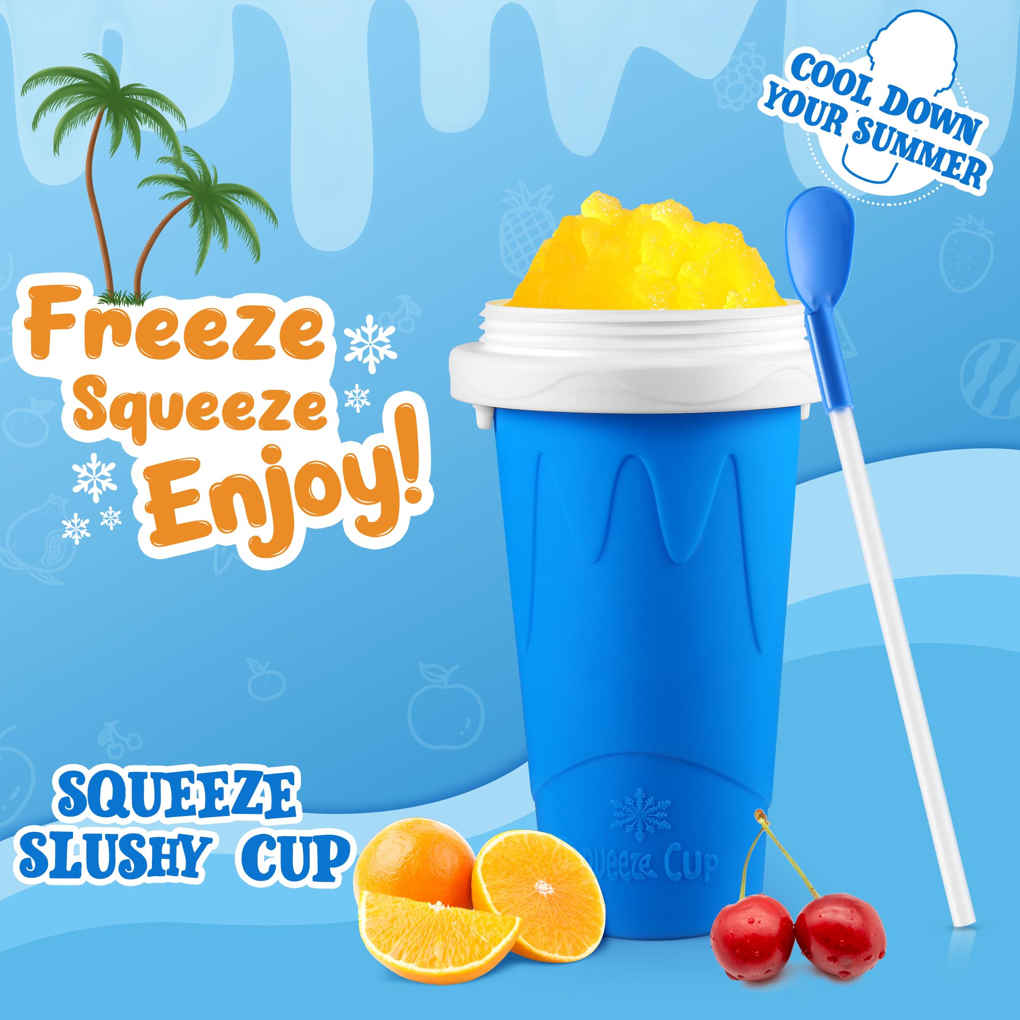tgosomt slushie cup pour shot shows a drink turning icy for a quick treat
