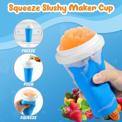 tgosomt slushie cup squeeze action creates instant icy texture for kids