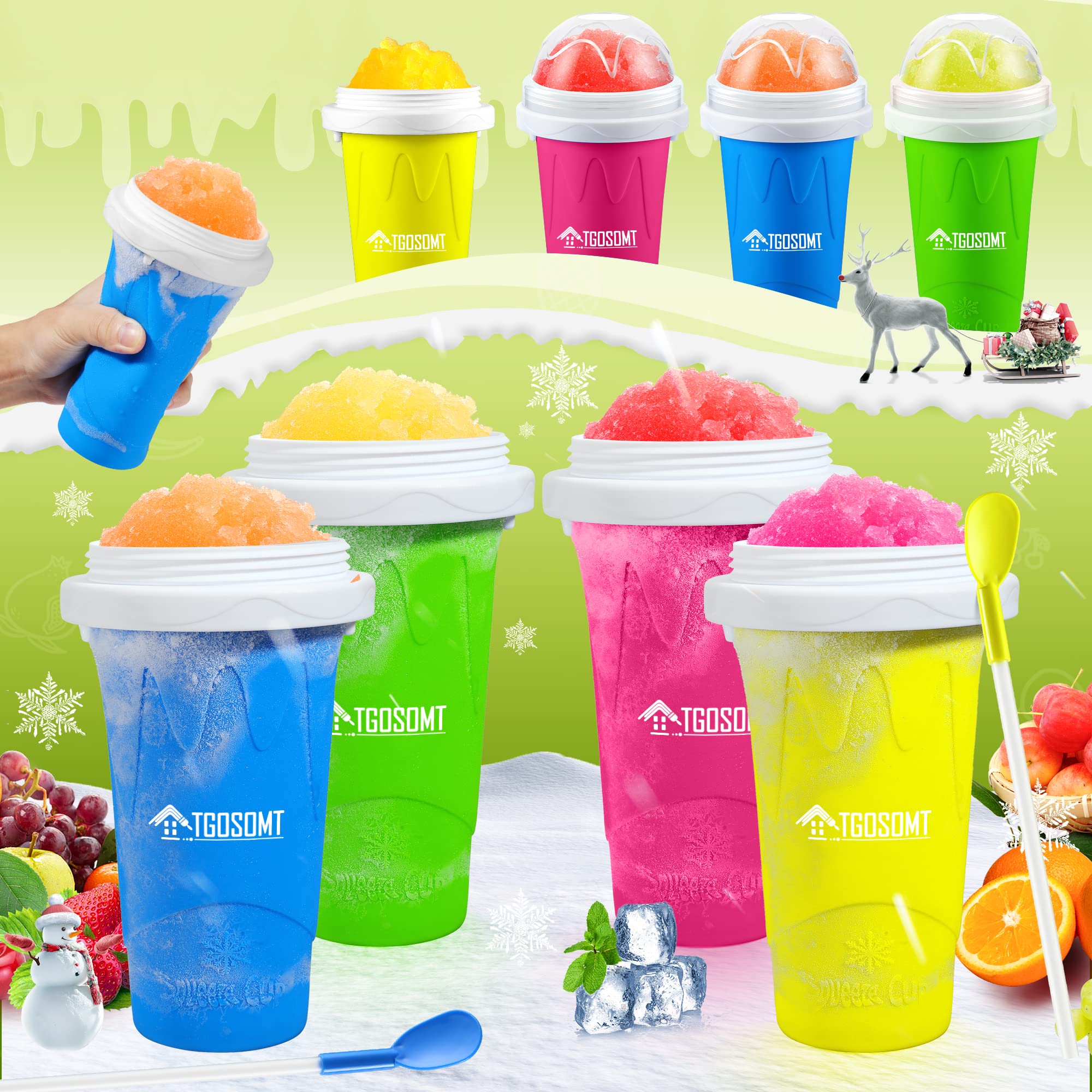 Cup materials shown: silicone EVA and PP used in the Tgosomt Slushy Cup.