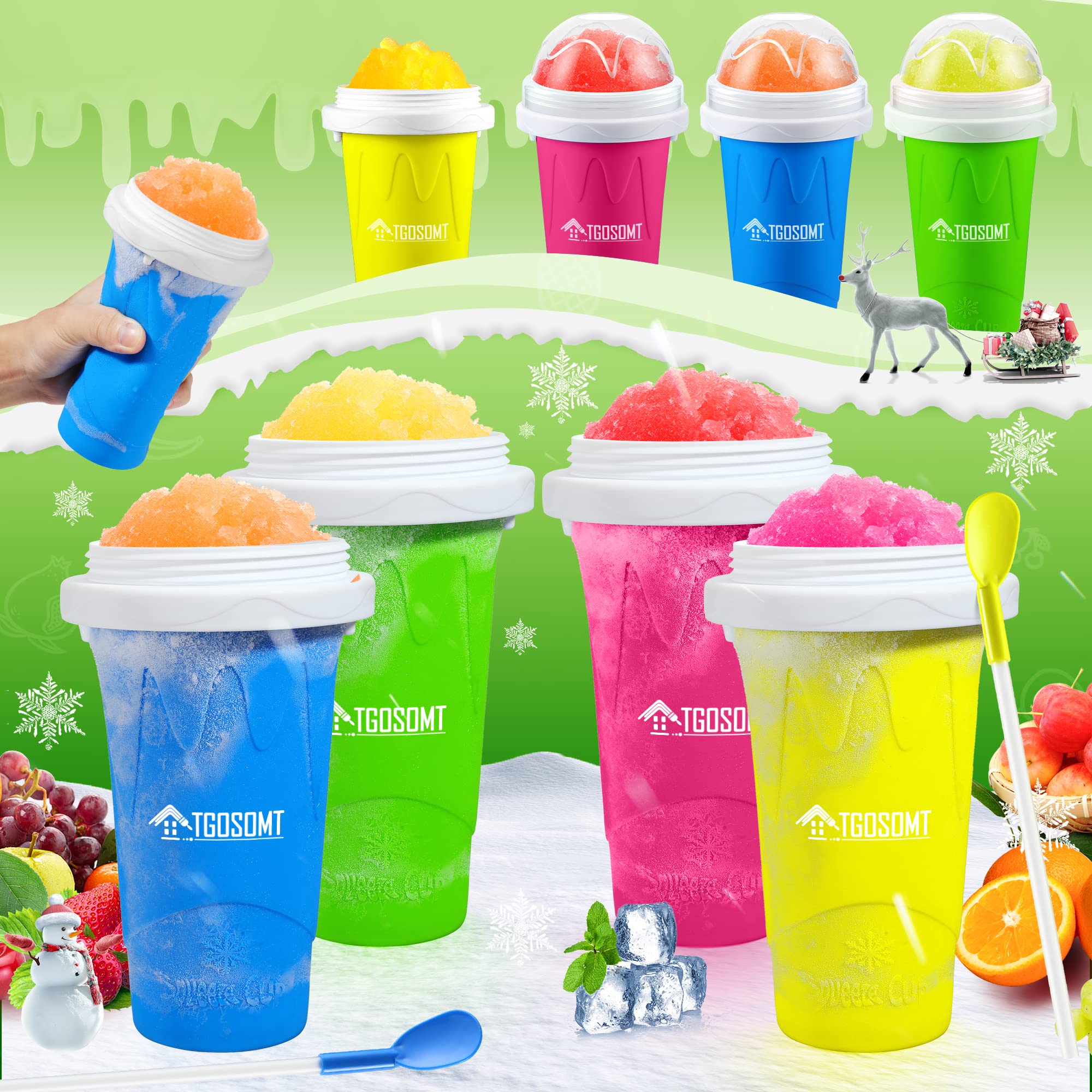 Tgosomt Slushy Cup uses safe materials, easy to wash and reuse.