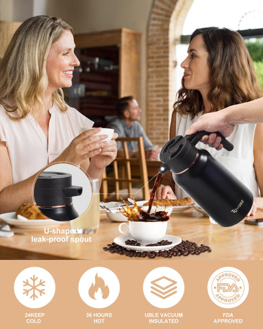 Tgvasz 2.1L capacity supports cafes, offices, and gatherings.