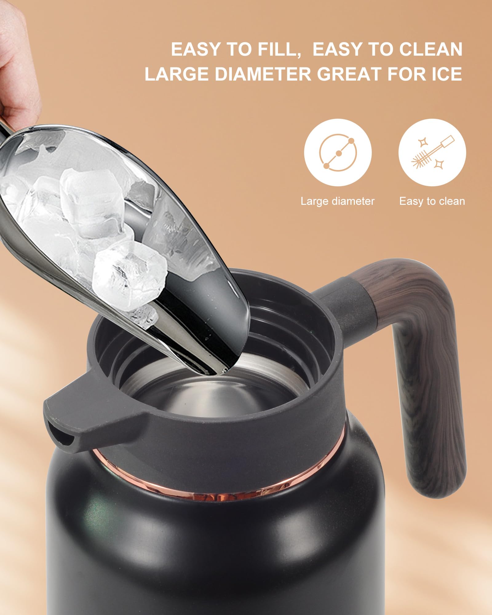 Tgvasz carafe lid close-up highlights leak-proof seal for hot beverages.