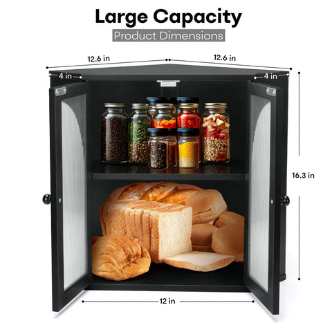 Thalomely adjustable divider adapts to bread, fruit, or tea canisters.
