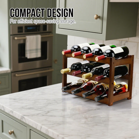 Thalomely bamboo durability highlights a sturdy, moisture-resistant wine display.