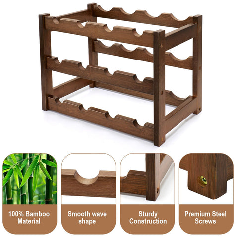 Thalomely bamboo wine rack presented as a thoughtful gift for wine lovers.