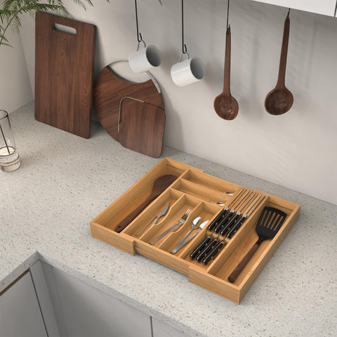 Knife block with anti-slip pads by Thalomely offers safe storage.