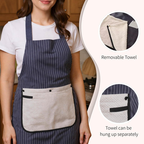 Thalzur apron towel attachment for quick hand cleaning
