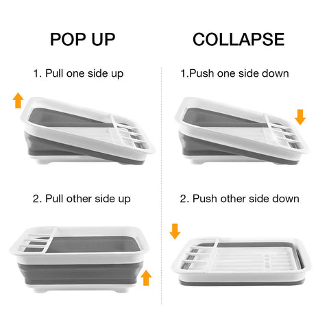Thanstar dish drying rack ideal for RVs and camping, portable and compact
