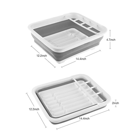 Thanstar rack with built-in utensil area keeps cutlery organized after meals