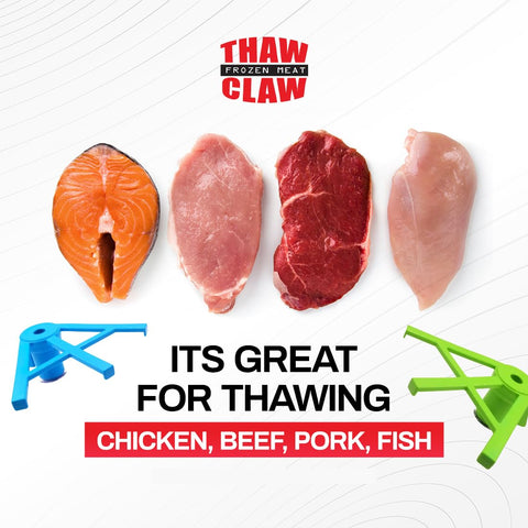 Thaw Claw design prevents floating bags of frozen meat
