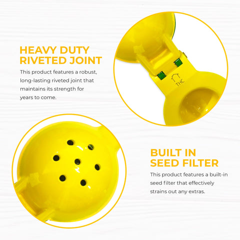 THC HomeFlow seed-pulp filter ensures smooth juice