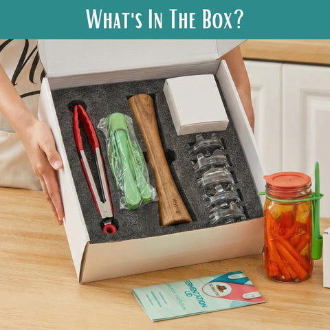 The Amish Chef kit in use demonstrates an easy home fermentation setup