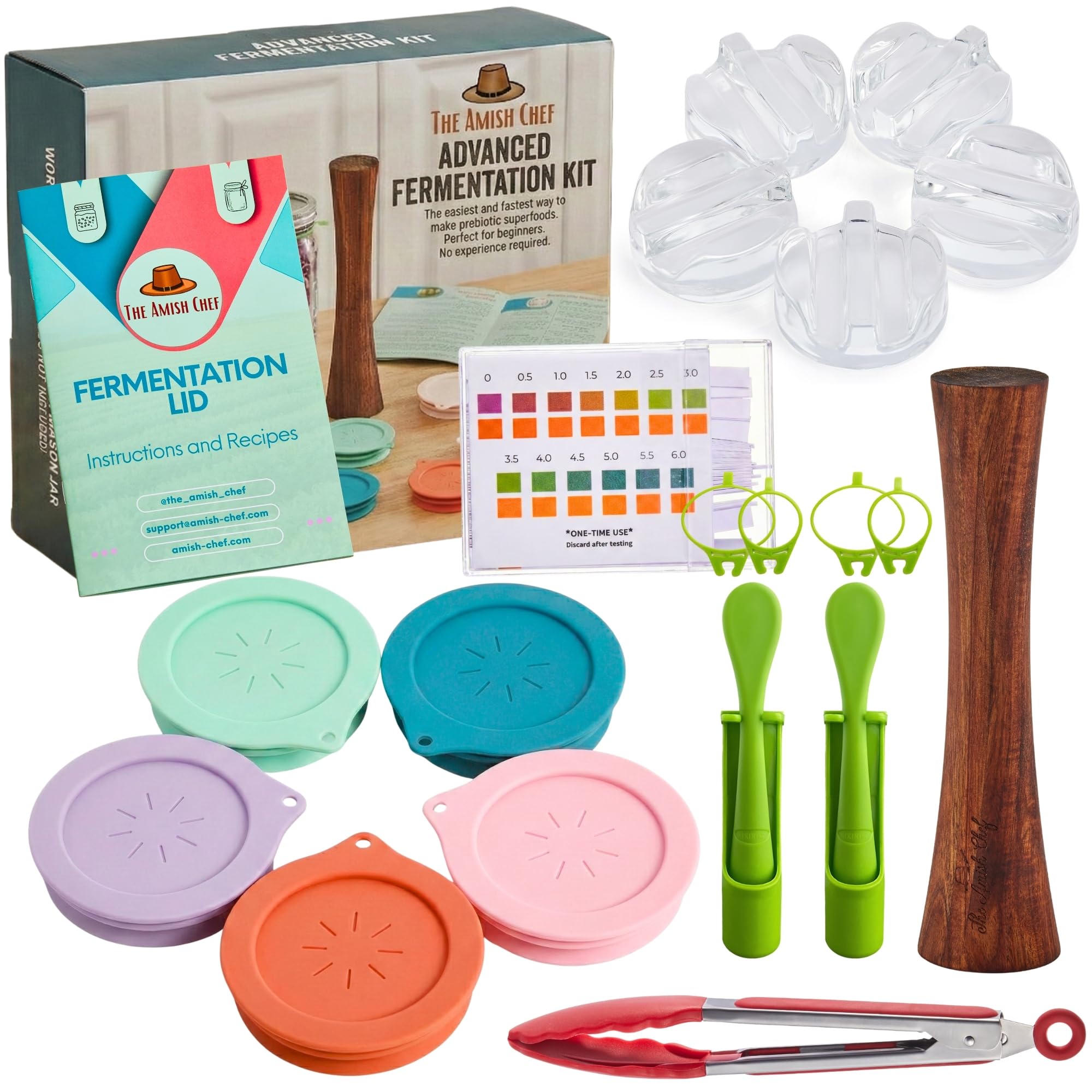 The Amish Chef Advanced Fermentation Kit wide-mouth lid closeup shows airtight seal