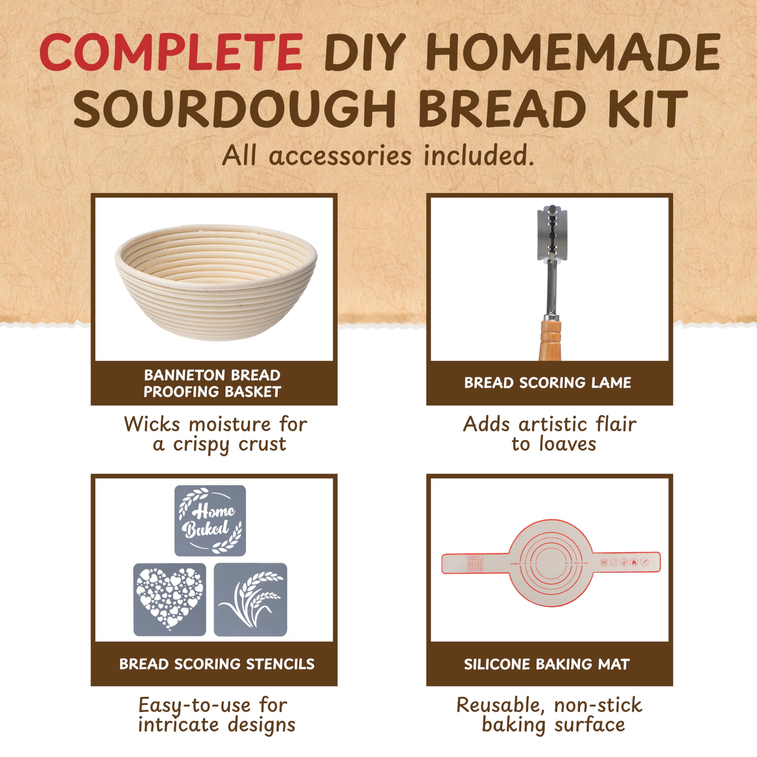 The Amish Chef bread bag and dough slicer for easy storage and portioning