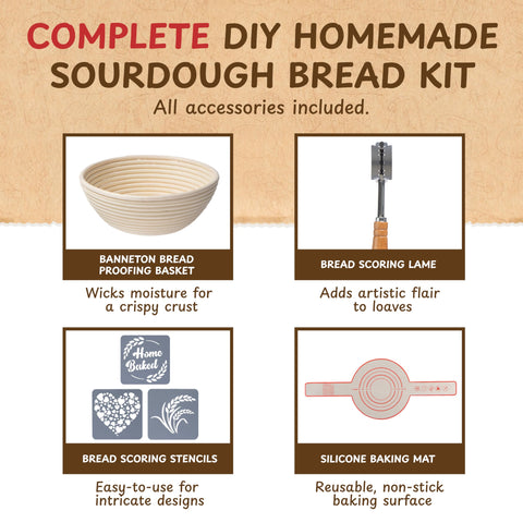 The Amish Chef bread bag and dough slicer for easy storage and portioning