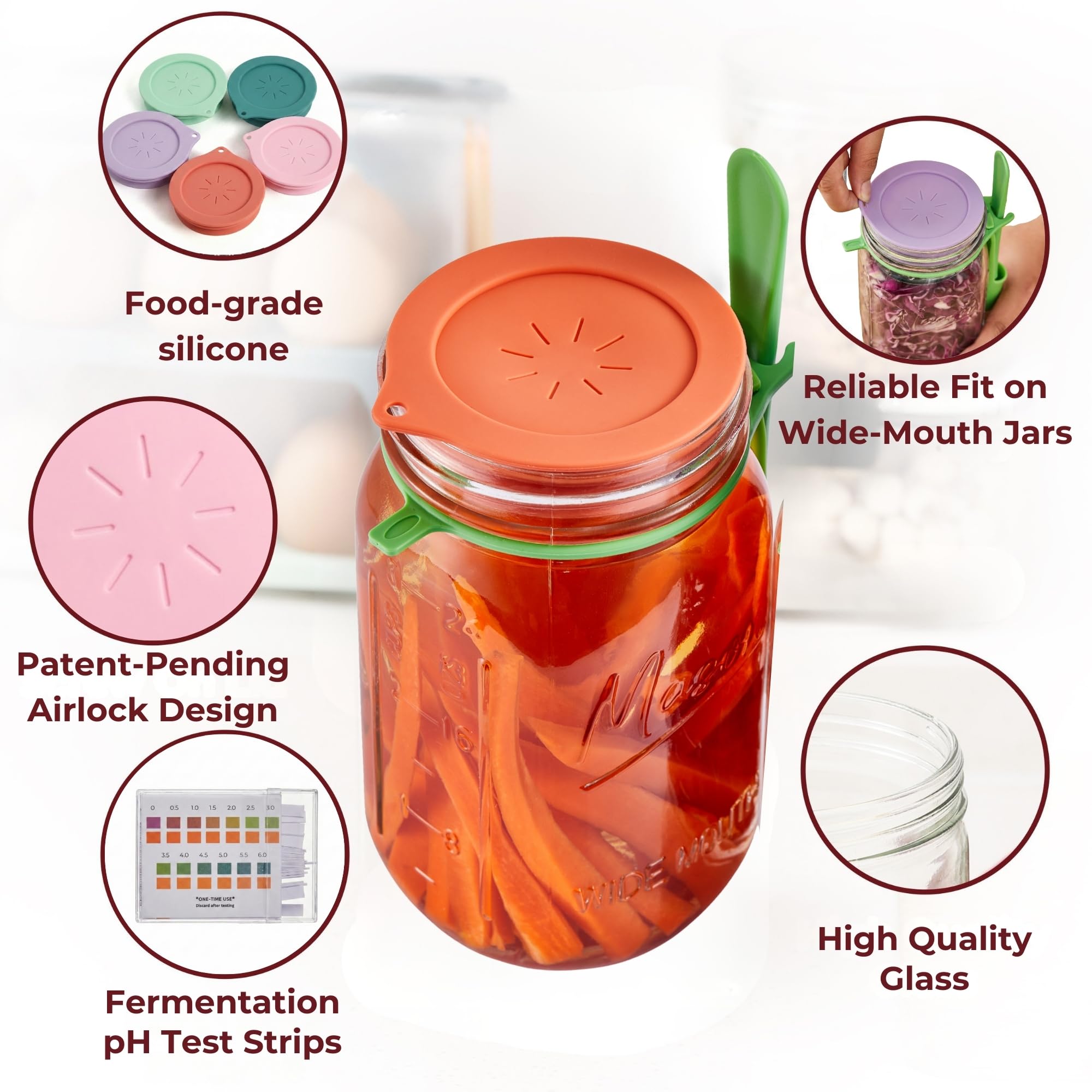 The Amish Chef wide-mouth jar fit demo highlights secure, leak-free performance