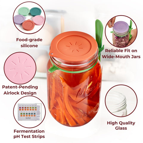 The Amish Chef wide-mouth jar fit demo highlights secure, leak-free performance