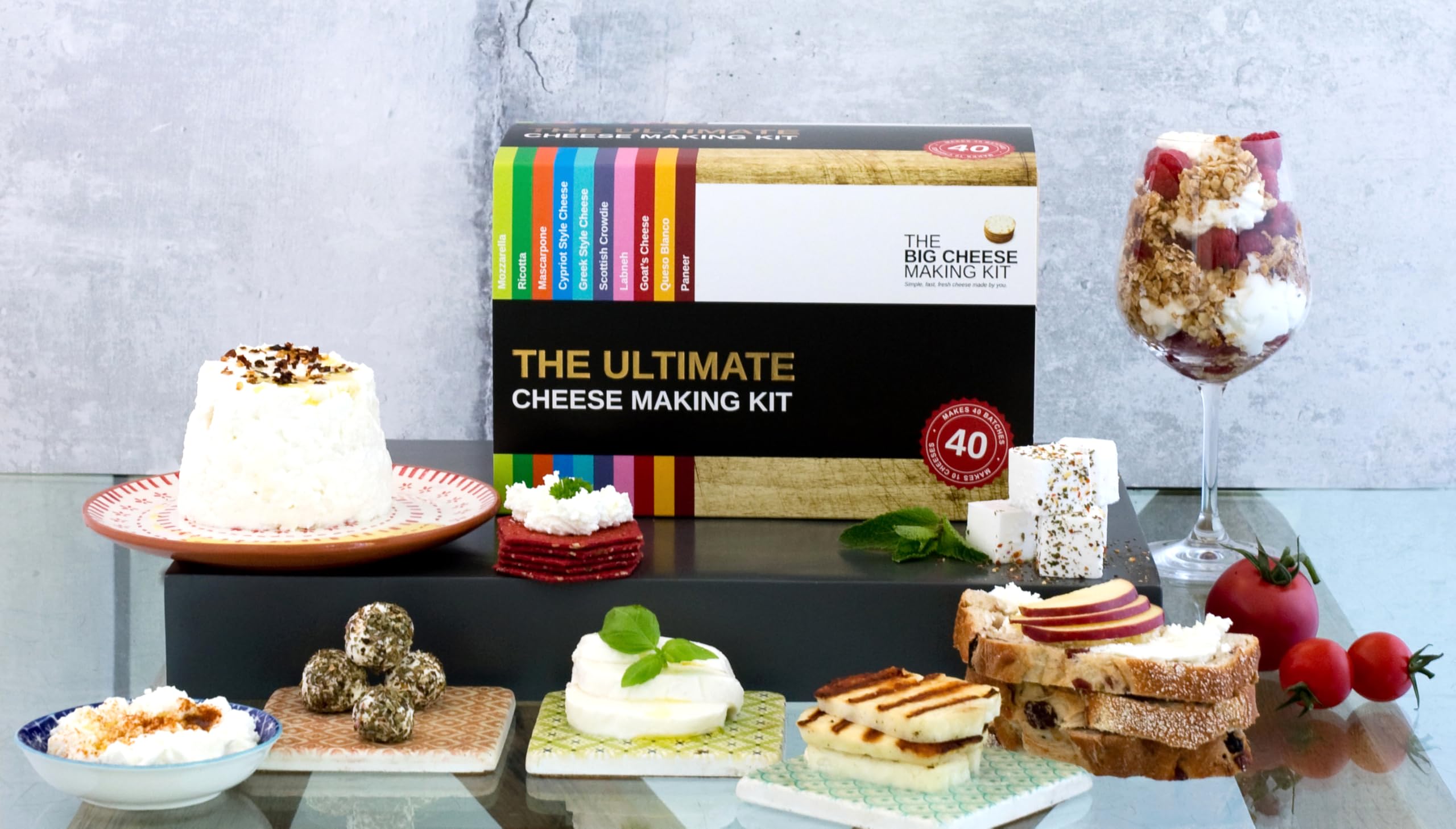 The Big Cheese Making Kit halloumi slices illustrate easy frying and grilling.
