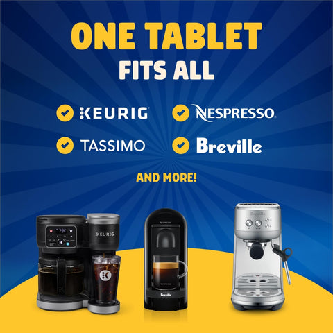 The Big Fizz pack shot of coffee maker cleaner tablets.