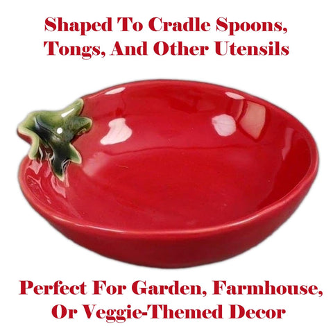 Compact 5-inch square spoon rest fits small counters and tabletops.