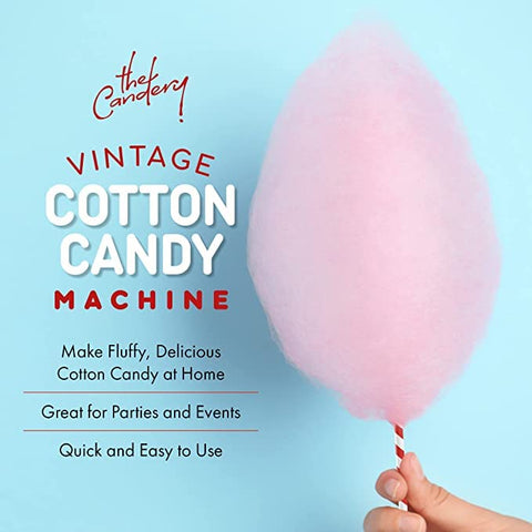 The Candery cotton candy machine motor delivering fast puff bursts for crowds.