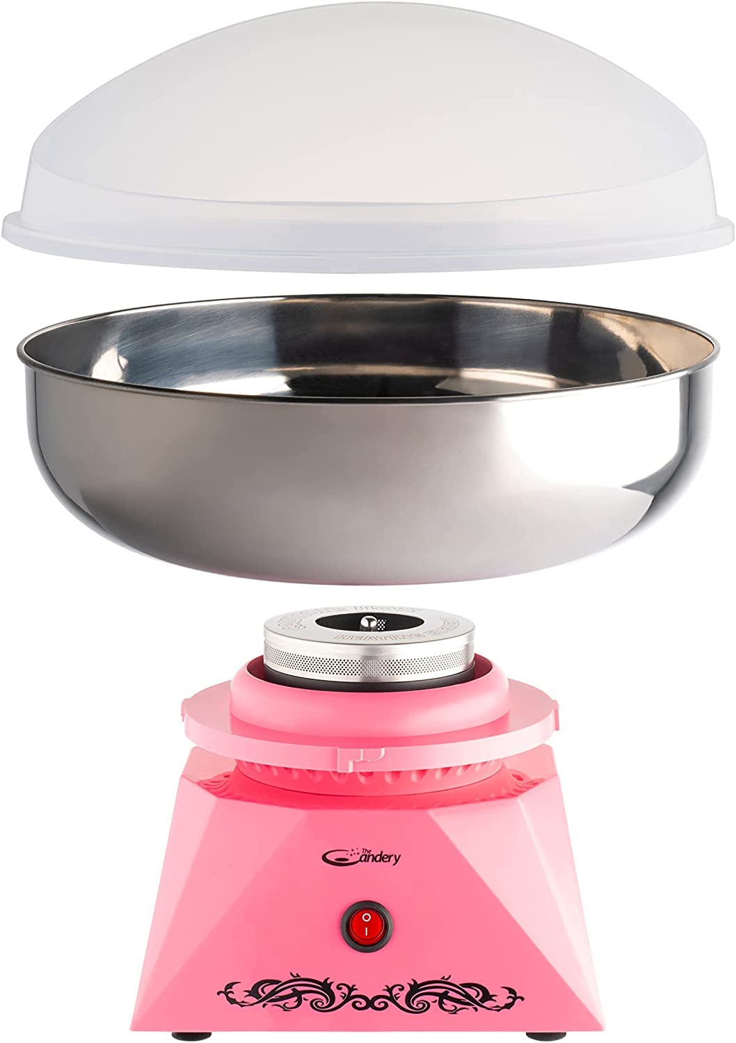 Strong suction pads securing The Candery cotton candy machine