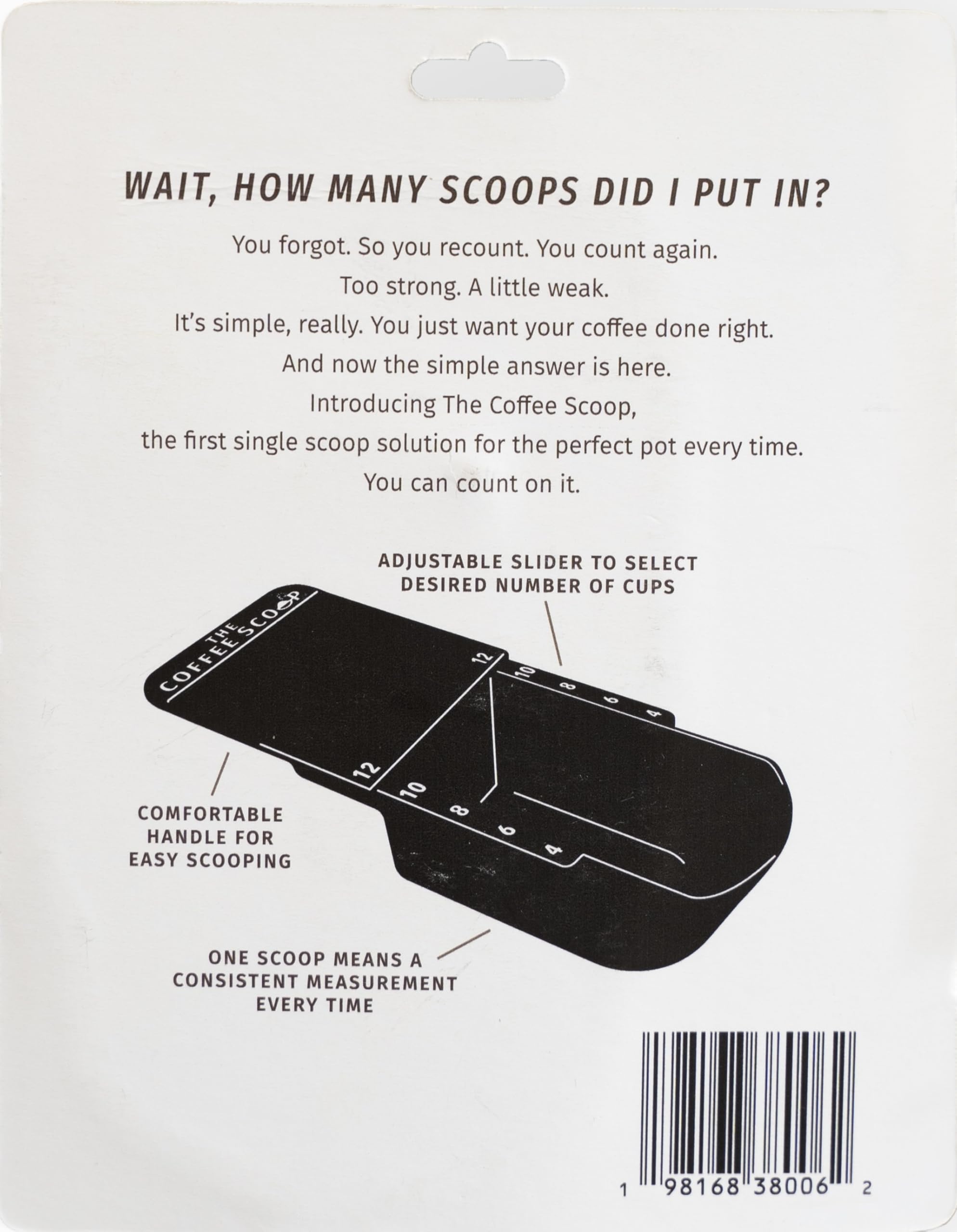 The Coffee Scoop with comfortable handle for easy scooping.