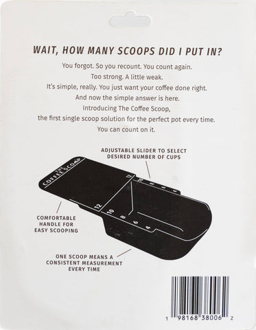 The Coffee Scoop with comfortable handle for easy scooping.