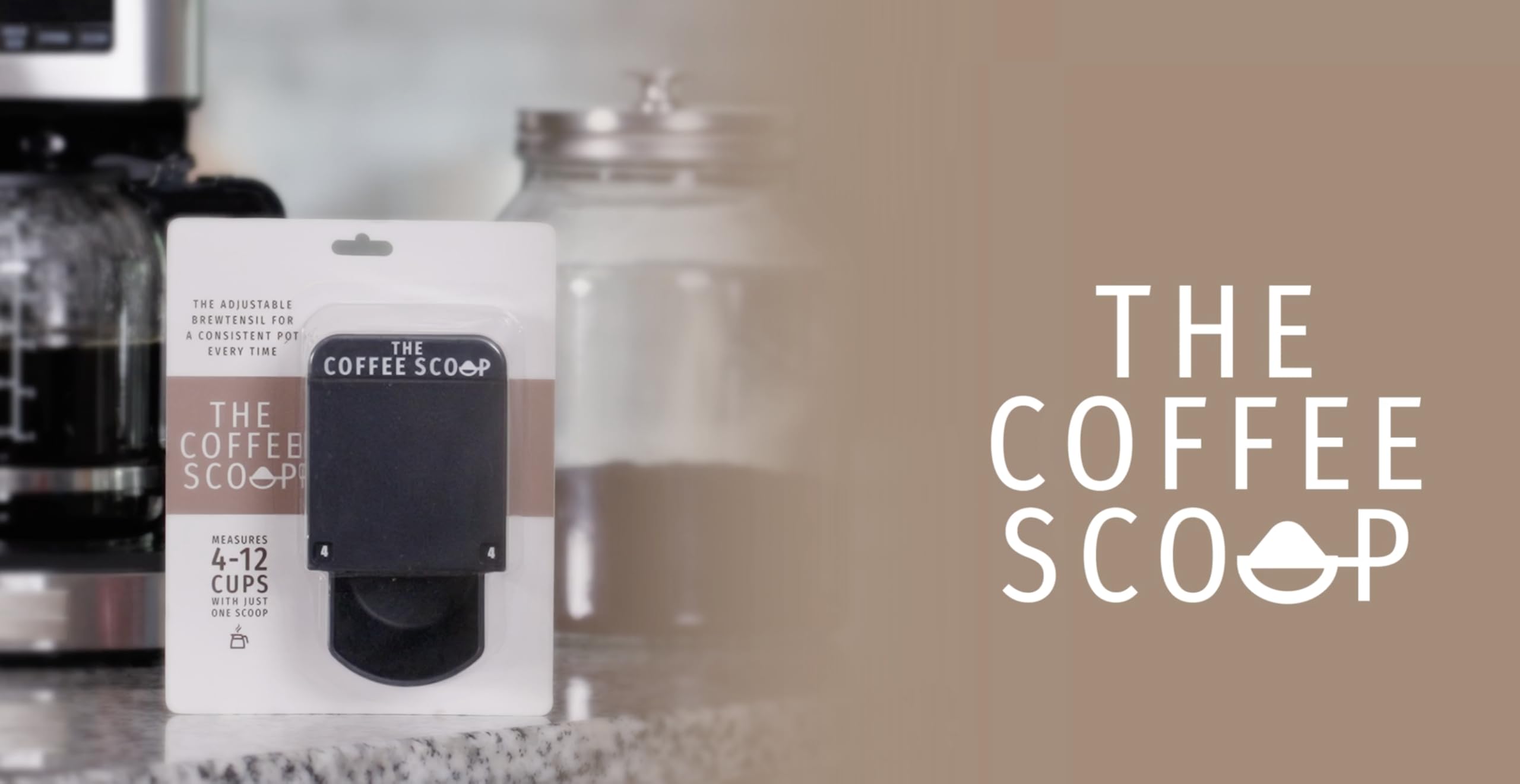 The Coffee Scoop's non-slip grip helps steady scooping.