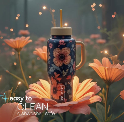 Coldest Water tumbler packaging shows included lids and accessories.